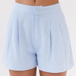 Peppermayo Exclusive - Born For Bordeaux Linen Shorts Light Blue Women's Shorts